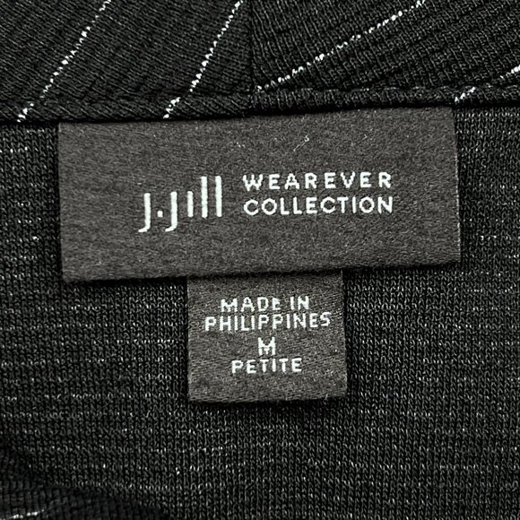 J. Jill Wearever Collection Cowl Neck Tunic Sweater Black Silver Size M - NWOT - Picture 5 of 7